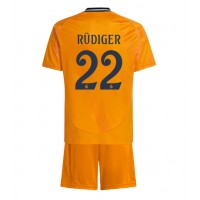 Camiseta Real Madrid Antonio Rudiger #22 Segunda Equipación Replica 2024-25 para niños mangas cortas (+ Pantalones cortos)